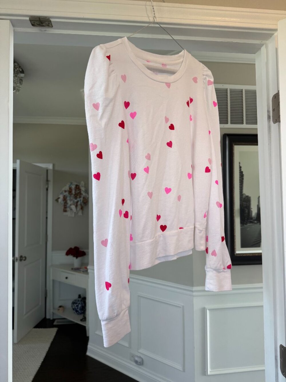 Size S - Women's Long Sleeve Heart Sweater